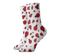 VCzsdff Calzini in peluche a forma di coccinella, per casa e ufficio, comodi calzini antiscivolo per comfort interno