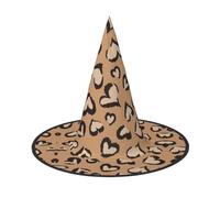 VCzsdff Cappello di Halloween del panno di Oxford di stampa del marmo dell'oro rosa per le feste di Halloween, cappello leggero della strega alto 33 pollici