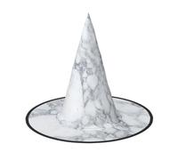 VCzsdff Cappello di Halloween del panno di Oxford di stampa del marmo nero chiaro per le feste di Halloween, leggero cappello da strega alto 33 pollici