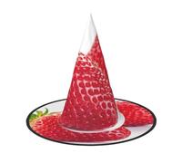 VCzsdff Cappello di Halloween del panno di Oxford di stampa della fragola per le feste di Halloween, cappello leggero della strega alto 33 pollici