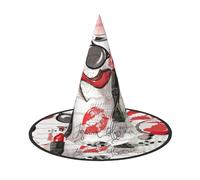 VCzsdff Cappello di Halloween del panno di Oxford di stampa di arte del profumo cosmetico per le feste di Halloween, leggero cappello della strega alto 33 pollici