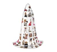 VCzsdff Carino Chihuahua Pug Modello Gotico Medievale Mantello Con Cappuccio Per Adolescenti Cosplay Costume Rinascimento Fiera Palcoscenico Teatro Robe