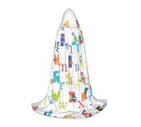 VCzsdff Colorato Alfabeto Animale Gotico Medievale Mantello Con Cappuccio Per Adolescenti Cosplay Costume Rinascimentale Fiera Palcoscenico Teatro Ro
