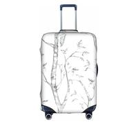 VCzsdff Copertura per bagagli con stampa di boschi grigi e uccelli, lavabile, antigraffio, adatta per bagagli da 45 a 81 cm, bianco, XL