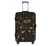 VCzsdff Copertura per bagagli con stampa di carta da parati nera e oro, lavabile, antigraffio, adatta per bagagli da 45 a 81 cm, bianco, S