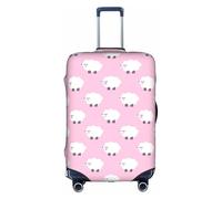 VCzsdff Copertura per bagagli con stampa di pecore rosa, lavabile, antigraffio, adatta per bagagli da 45,7 a 81,7 cm, bianco, M