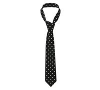 VCzsdff Cravatta classica e moderna a pois neri e bianchi, per abbigliamento formale, cravatta per donne e uomini, accessori per matrimoni e feste