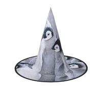 VCzsdff Cute Penguin1 Stampa Cosplay Oxford Panno Halloween Cappello per Halloween Feste Leggero 33 Pollici Alto Cappello Strega