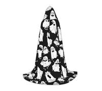 VCzsdff Divertente bianco fantasma gotico medievale con cappuccio mantello per adolescenti cosplay costume rinascimentale fiera teatro abito