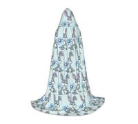 VCzsdff Divertente mantello con cappuccio medievale da coniglio pasquale per adolescenti, costume rinascimentale, fiera, teatro, vestaglia