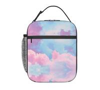 VCzsdff Fantacy - Borsa termica per il pranzo, con stampa cielo, borsa termica per il pranzo, borsa termica portatile con tracolla rimovibile e tasche