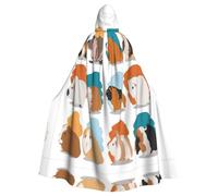 VCzsdff Guinea Pig Illustrazione Stampa Carnevale Partito Forniture, Adulto Economico Mantello Con Cappuccio Mantello Con Cappuccio 57.8 Pollici Lunghezza Per Halloween