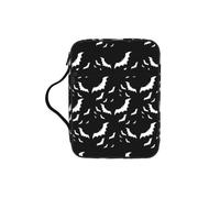 VCzsdff Halloween pipistrelli volanti stampato Scripture Storage Bag, Water Resistant Stationery Holder, Church Worship Study Case