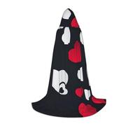 VCzsdff Happy Valentine'S Day2 Mantello gotico medievale con cappuccio per adolescenti Cosplay Costume Rinascimento fiera teatro Robe