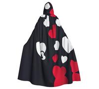 VCzsdff Happy Valentine'S Day2 Stampa Carnevale Partito Forniture Forniture, Adulto Economico Mantello Con Cappuccio Mantello Con Cappuccio 157,8 Pollici Lunghezza Per Halloween