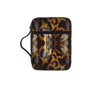 VCzsdff Il serpente giallo ha stampato la borsa di stoccaggio della scrittura, supporto resistente dell'acqua della cancelleria, caso di studio di culto della chiesa