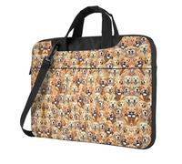 VCzsdff Labrador Retriever Cani Stampa Antiurto Borsa Del Computer Portatile Heavy Duty Oxford Panno Borsa A Tracolla Imbottita Cartella Del Computer Per Viaggio, Nero , 15.6 inch