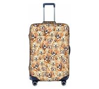 VCzsdff Labrador Retriever Cani Stampa Bagagli Copertura Lavabile Valigia Protector Anti Graffio Copertura Della Valigia Adatto Per Bagagli Da 45 A 81 Pollici, bianco, S