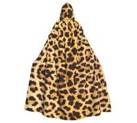 VCzsdff Leopard Skin Pattern Stampa Carnevale Partito Forniture,Adulto Economico Mantello Con Cappuccio Mantello Con Cappuccio 57.8 Pollici Lunghezza Per Halloween