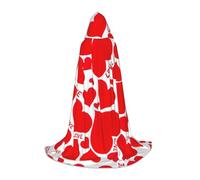 VCzsdff Love Heart gotico medievale mantello con cappuccio per adolescenti cosplay costume rinascimentale fiera teatro abito