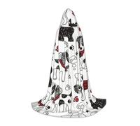 VCzsdff Lovely Dogs - Mantello gotico medievale con cappuccio, per adolescenti, cosplay, rinascimentale, fiera, teatro, vestaglia