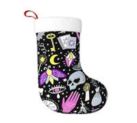 VCzsdff Magia Strega Boemia Disegno Stampa Personalizzata Calze di Natale Stock di Natale Per La Famiglia Vacanza Del Partito Decor Camino