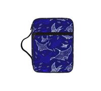 VCzsdff Manta Ray e Fish stampato Scrittura Storage Bag, resistente all'acqua Cancelleria Holder Church Worship Study Case