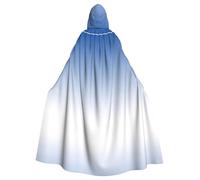 VCzsdff Mantello con cappuccio in poliestere per adulti blu testurizzato ombre,Vestaglia con cappuccio di Halloween con papillon,Mantello Cosplay