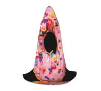 VCzsdff Mantello con cappuccio medievale alla fragola ciambella gotico per adolescenti cosplay costume rinascimentale fiera teatro vestaglia