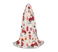 VCzsdff Mantello con cappuccio medievale gotico per ragazzi e ragazze in vigili del fuoco per adolescenti cosplay costume rinascimentale fiera teatro vestaglia