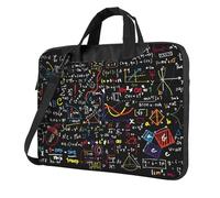 VCzsdff Matematica Formula Stampa Antiurto Laptop Bag Heavy Duty Oxford Panno Borsa A Tracolla Imbottita Cartella Del Computer Per Viaggio, Nero , 13 inch
