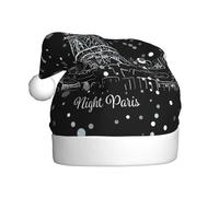 VCzsdff Notte Parigi Torre Eiffel Stampa Unisex Adulto Cerimonia Annuale 1 Pz Fasce di Natale Decorazione Albero di Natale Pupazzo di Neve Cappello
