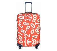 VCzsdff Numbers Arts - Copertura per valigia, lavabile, antigraffio, adatta per bagagli da 45,7 a 81,7 cm, bianco, L