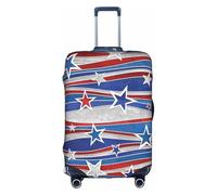 VCzsdff Patriotic Stars Independence Day copertura per bagagli lavabile protezione antigraffio valigia copertura adatta per bagagli da 45,7 a 81,7 cm, bianco, M