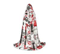 VCzsdff Profumo cosmetico arte gotica medievale mantello con cappuccio per adolescenti cosplay costume rinascimentale fiera teatro abito