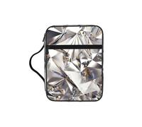 VCzsdff Sacchetto di immagazzinaggio delle Scritture stampato astratto del modello di cristallo del diamante di scintillio, supporto resistente all'acqua della cancelleria, caso di studio di culto