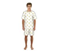 VCzsdff Set da notte estivo da uomo, con stampa floreale dipinta a mano con girasole, camicia stampata con pantaloncini elastici, regalo leggero, Nero , XXL