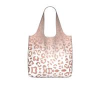 VCzsdff Spalla leggera riutilizzabile del poliestere della borsa da mercato riutilizzabile della borsa 25l della drogheria della stampa di scintillio dell'oro rosa Carryall