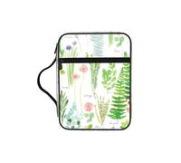 VCzsdff Springtime Herb Garden stampato Scripture Storage Bag, Water Resistant Stationery Holder, Church Worship Study Case