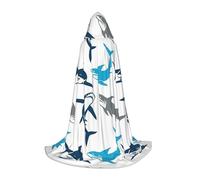 VCzsdff Squali, mantello gotico medievale con cappuccio, per adolescenti, cosplay, rinascimentale, fiera, teatro, vestaglia