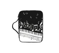 VCzsdff Tasti di pianoforte con note musicali stampate Scrittura, custodia impermeabile per cancelleria, custodia per studio di culto della chiesa