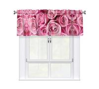 VCzsdff Tende di mantovana di stampa della rosa rossa per la lavanderia, le decorazioni della finestra del bagno per i piccoli spazi