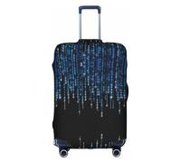 VCzsdff The Blue Binary Printing - Copertura per valigia, lavabile, antigraffio, adatta per bagagli da 45,7 a 81,7 cm, bianco, XL