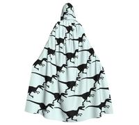 VCzsdff Velociraptor Dinosaur Stampa Carnevale Partito Forniture ,Adulto Economico Mantello Con Cappuccio Mantello Con Cappuccio 57.8 Pollici Lunghezza Per Halloween