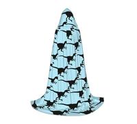 VCzsdff Velociraptor - Mantello medievale con cappuccio, motivo dinosauro, gotico, per adolescenti, cosplay, feste rinascimentali, fiere, teatro, vestaglia