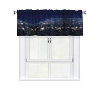 VCzsdff Vista della terra che stampa le tende della mantovana per la lavanderia, le decorazioni della finestra del bagno per i piccoli spazi