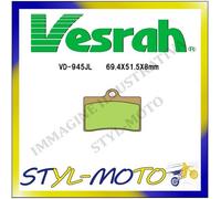 VD-945JL PASTIGLIE FRENI ANTERIORI SINTERIZZATE VESRAH TM SMR 530 FES 4T 2007