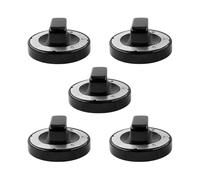 VDAMTPOGZ Parti for fornelli a gas da cucina commerciale, stelo da 10 mm, manopola nera, interruttore rotante rotondo for piano cottura da catering, accessori