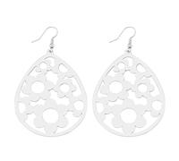 Vdaxvme 1 paio di orecchini pendenti a forma di fiore, per donne e ragazze, con nappe, orecchini a perno eleganti, in metallo, con diamanti