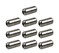 Vdaxvme 10 Elastici Lacci Chiusura Capsule Metallo Crinale Pizzo Estremità Non Lacci Tielastien Elastico Pigro Accessori Ovali Scarpe, Nero , taglia unica